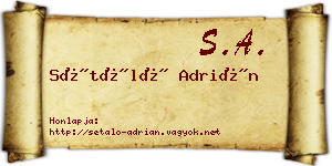 Sétáló Adrián névjegykártya