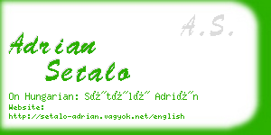 adrian setalo business card